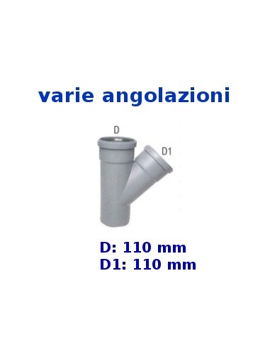 Braga HTEA in polipropilene _ 110-110 mm, angolazioni varie