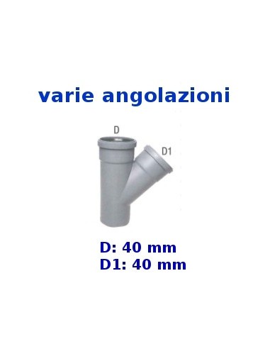 Braga HTEA in polipropilene _ 40-40 mm, angolazioni varie gitab